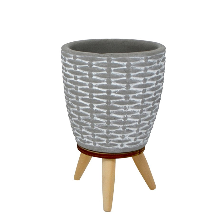 CEMENT POT BRAIDED