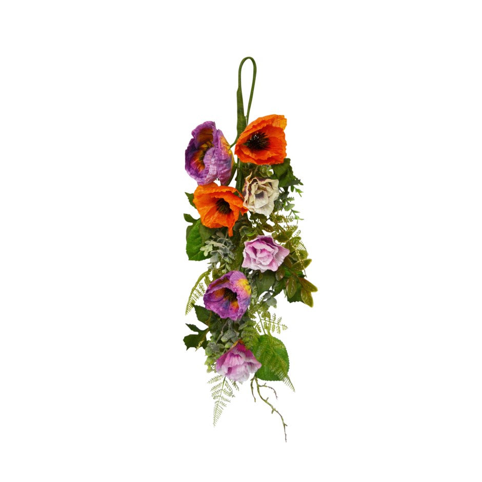 WALL BUNCH POPPIES/EUCALYPTUS