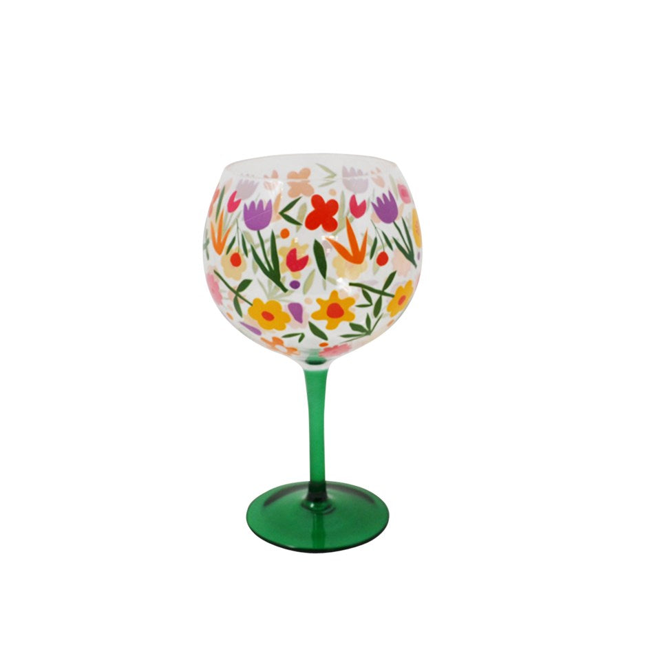 STANDED GLASS FLORAL 23 OZ