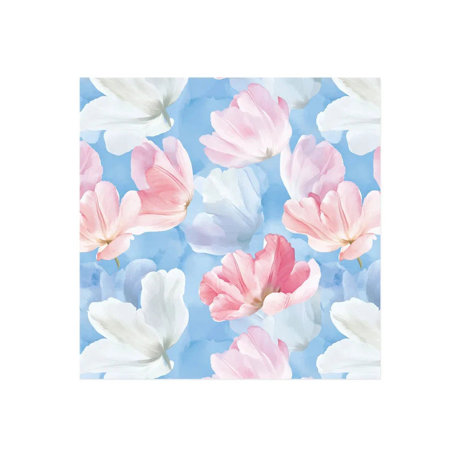 Soft Pink Floral Printed Lunch Napkin 20Pk Multi