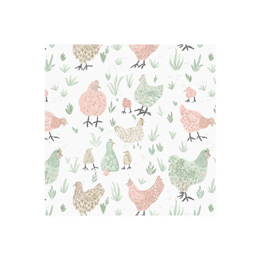 Chickens Printed Lunch Napkin 20Pk Multi