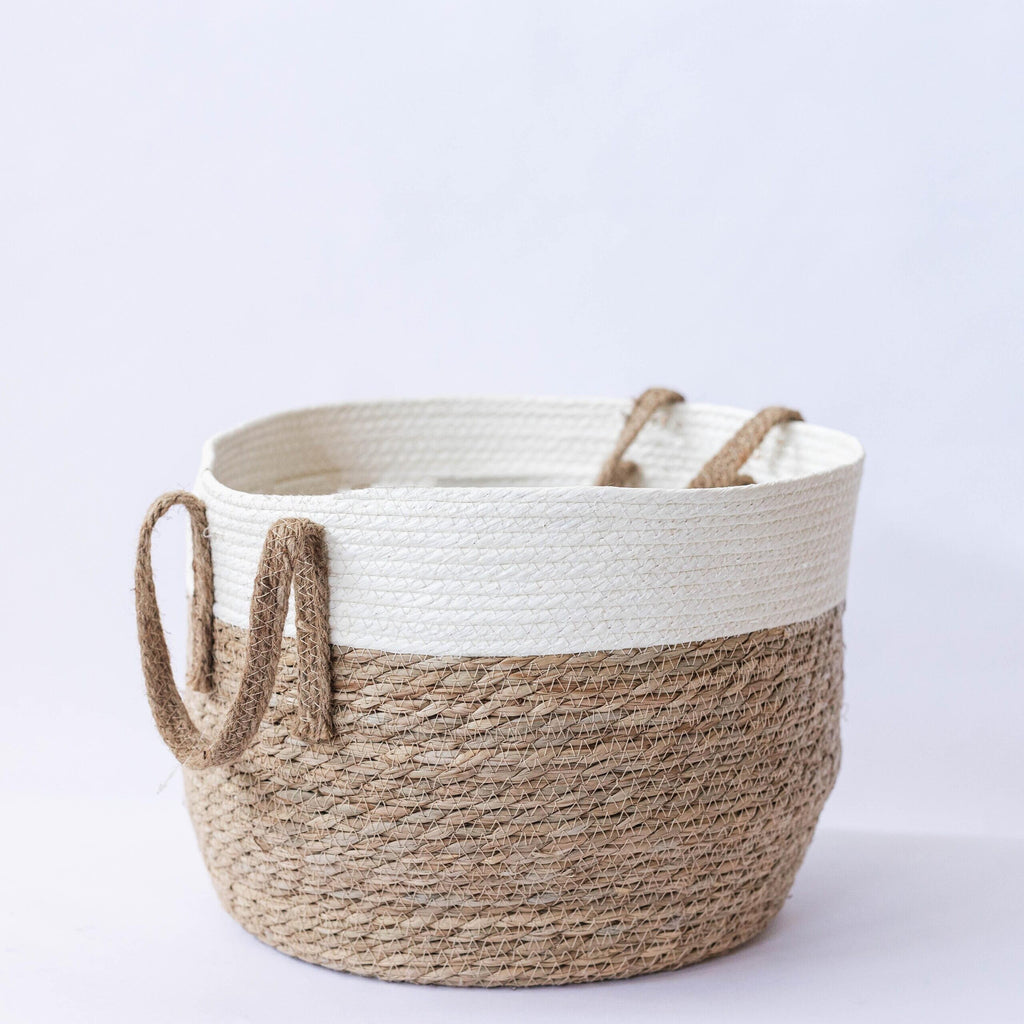 Two-Tone Baskets, Set of 3