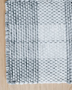 8 x 10 Window Pane Handwoven Rug - 100% Recycled Yarn
