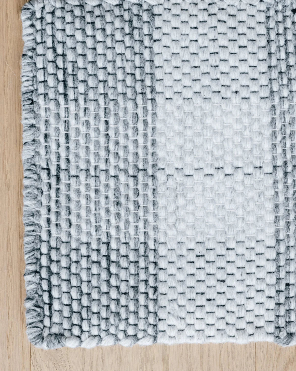 8 x 10 Window Pane Handwoven Rug - 100% Recycled Yarn
