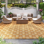 Pack of 30 Acacia Wood Interlocking Deck Tiles