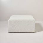 Boucle Upholstered Square Cocktail Ottoman - Oatmeal