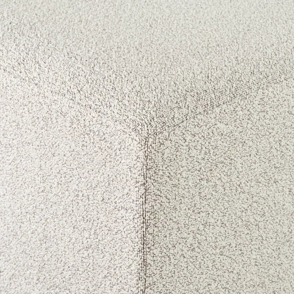 Boucle Upholstered Square Cocktail Ottoman - Oatmeal