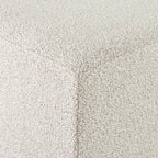 Boucle Upholstered Square Cocktail Ottoman - Oatmeal