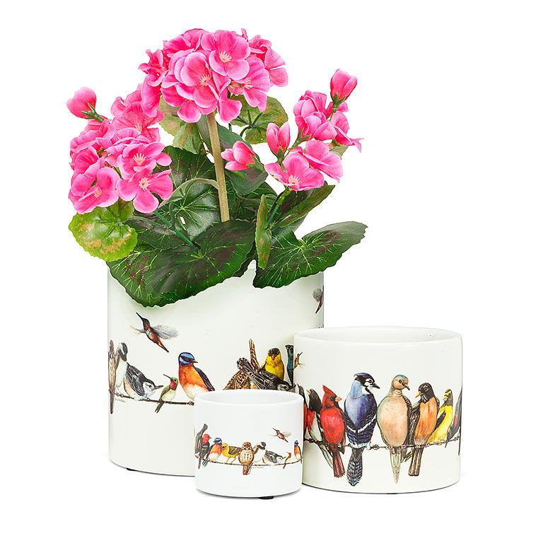 Large Birds on Wire Planter