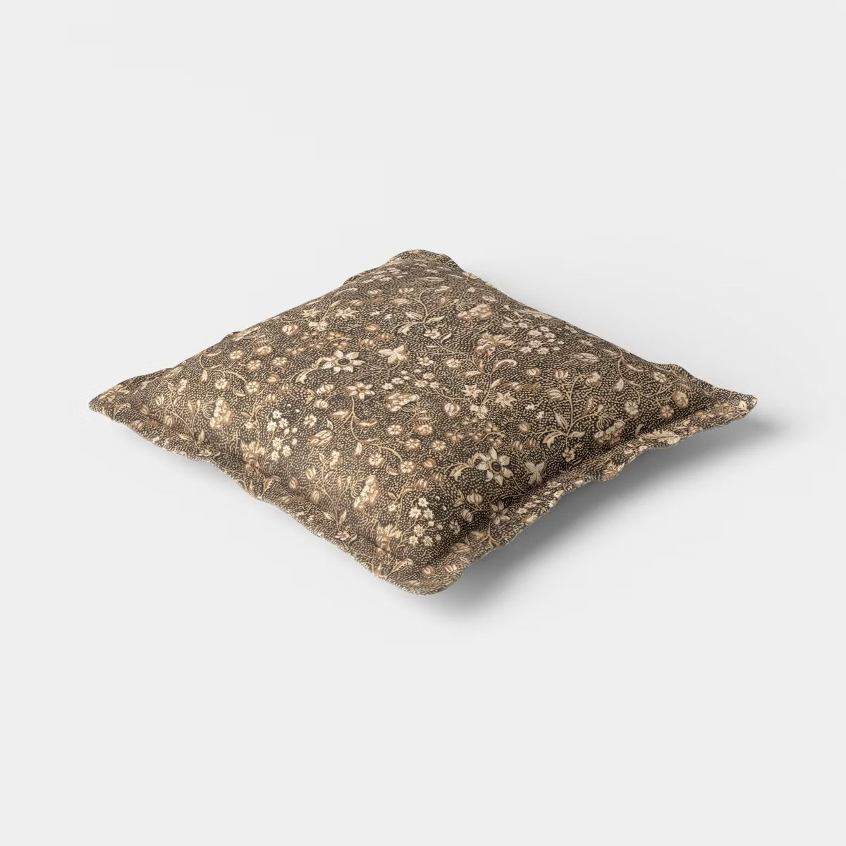 18"x18" Square Floral Printed Throw Pillow Gray/Neutral -Threshold