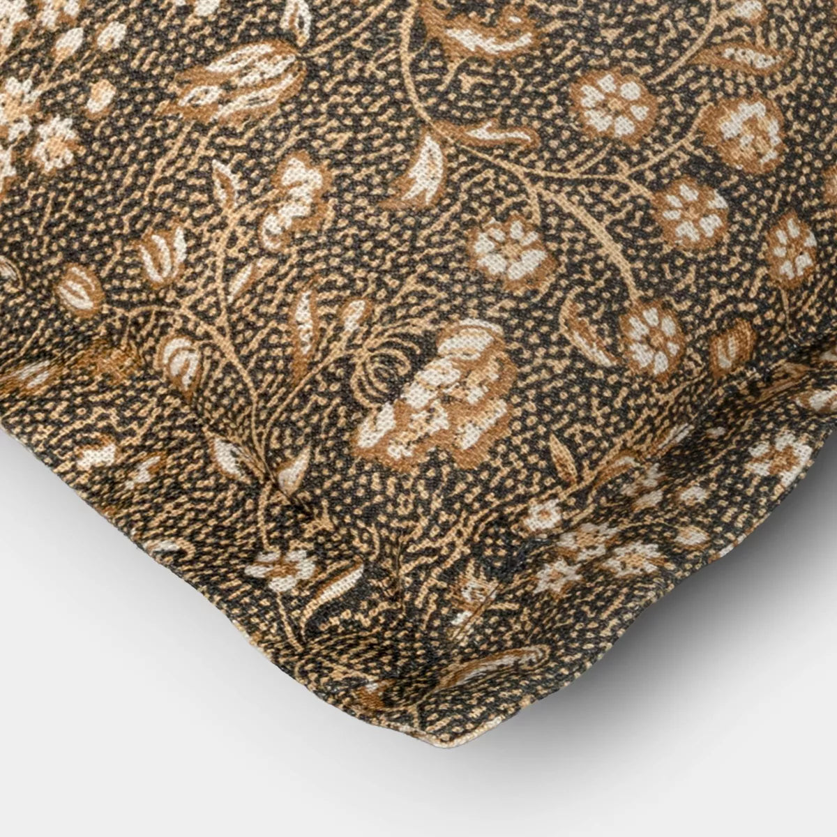 18"x18" Square Floral Printed Throw Pillow Gray/Neutral -Threshold