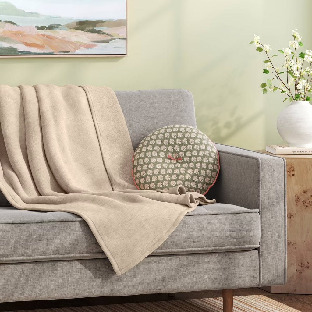 Gauze Throw with Cozy Reverse Neutral - Threshold