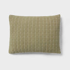 King Yarn Dye Crinkle Grid Quilt Sham Moss Green - Threshold