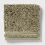 4pk Total Fresh Antimicrobial Washcloth Set Olive Green - Threshold