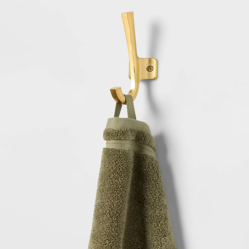 4pk Total Fresh Antimicrobial Washcloth Set Olive Green - Threshold