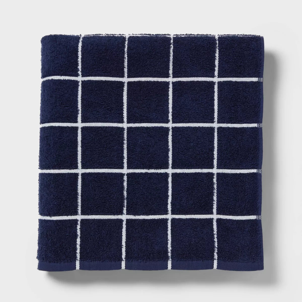 Everyday Bath Sheet Grid Navy/White - Room Essentials