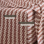 King Jeremiah Brent Home Cotton Sateen Sheet Set Clay Scallop Geo