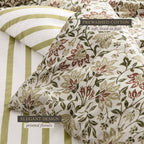 Full/Queen Jeremiah Brent Home 3pc Floral ' Geneva' Cotton Comforter Set Green