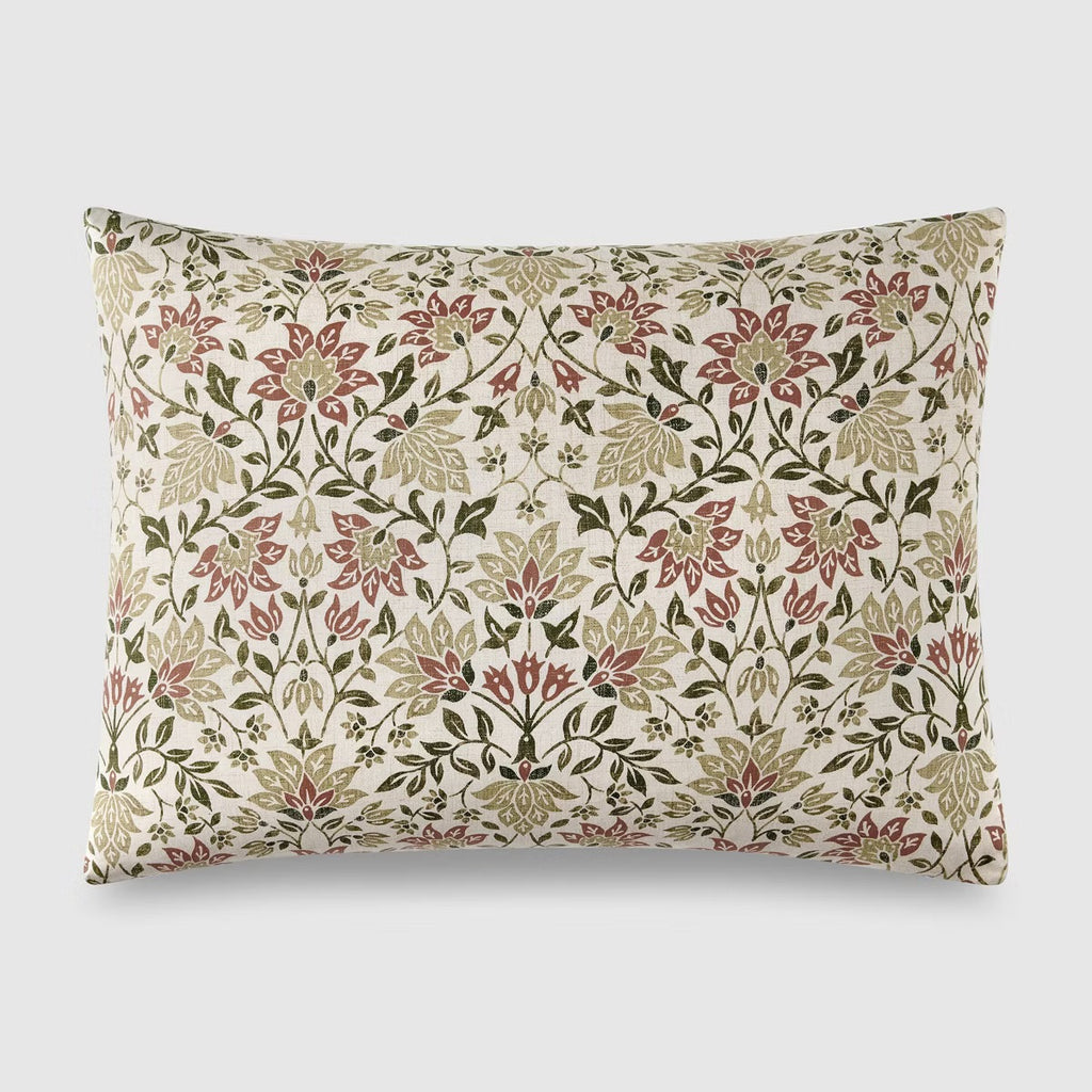 Full/Queen Jeremiah Brent Home 3pc Floral ' Geneva' Cotton Comforter Set Green