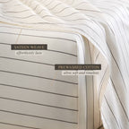 King Jeremiah Brent Home Cotton Sateen Sheet Set Chalk Raisin Striped