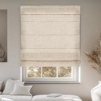 34.5"x64" Chicology Light Filtering Roman Shade Belgian Flax