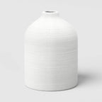 Modern Textured Ceramic Bud Vase White - Threshold