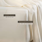 Jeremiah Brent Home King Cotton Sateen Sheet Set Solid Cream