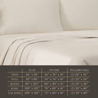 Jeremiah Brent Home King Cotton Sateen Sheet Set Solid Cream