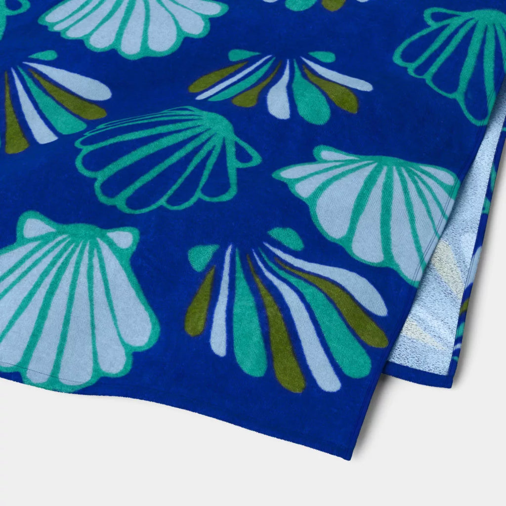 30"x60" Shells Beach Towel Blue - Sun Squad