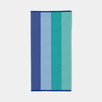 32"x62" Wide Multi Striped Reversible Beach Towel Blue/Teal - Sun Squad