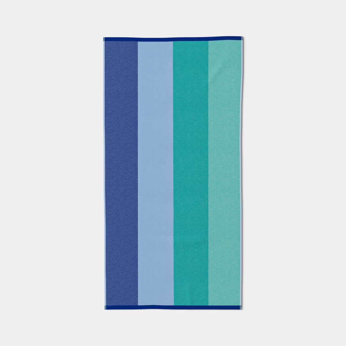 32"x62" Wide Multi Striped Reversible Beach Towel Blue/Teal - Sun Squad