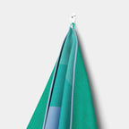 32"x62" Wide Multi Striped Reversible Beach Towel Blue/Teal - Sun Squad