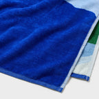 36"x72" Seaside Umbrella Oversized Beach Towel Blue/Green/Lime - Room Essentials