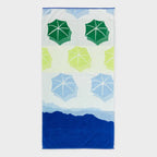 36"x72" Seaside Umbrella Oversized Beach Towel Blue/Green/Lime - Room Essentials