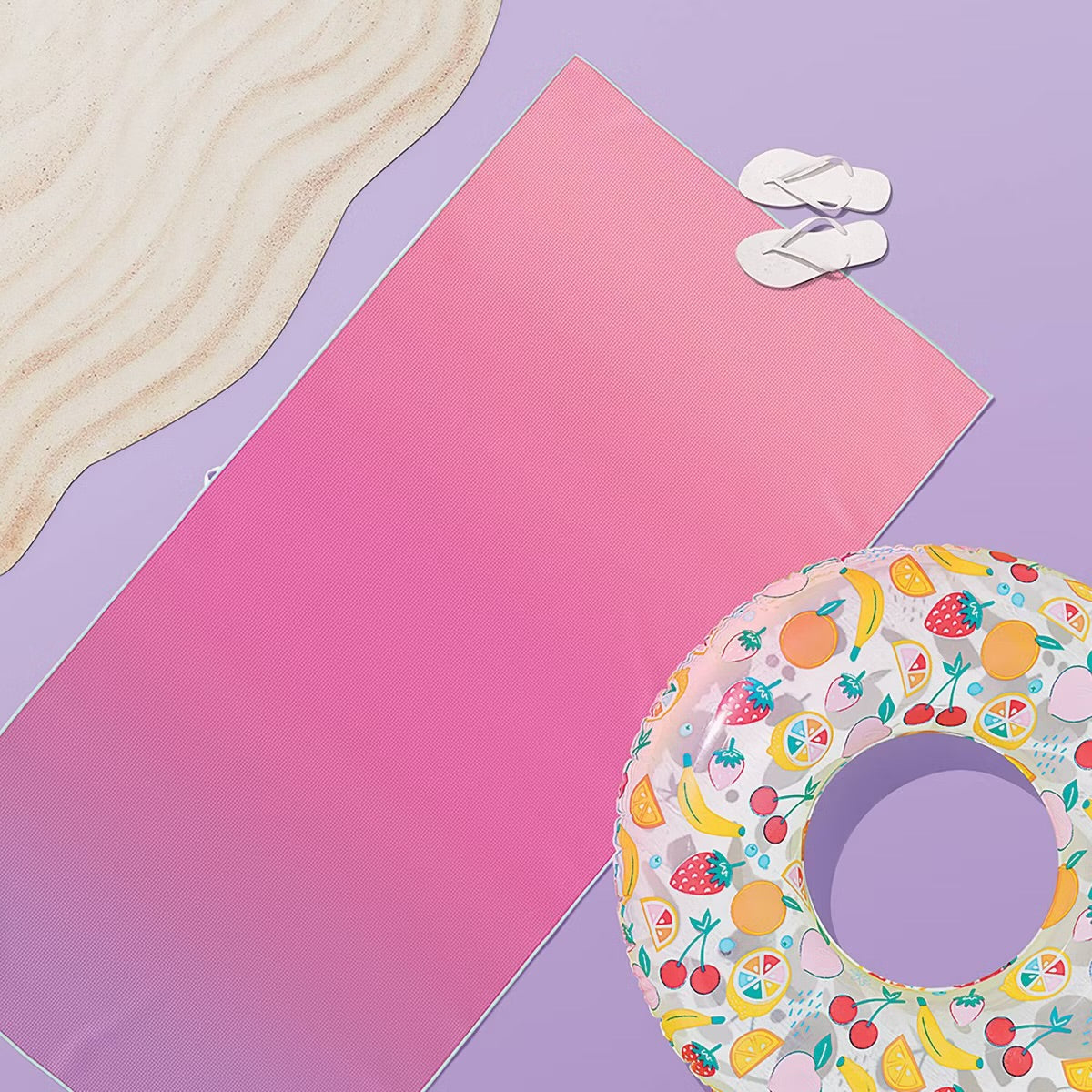 Pink Ombre XL Sand Resist Beach Towel - Sun Squad