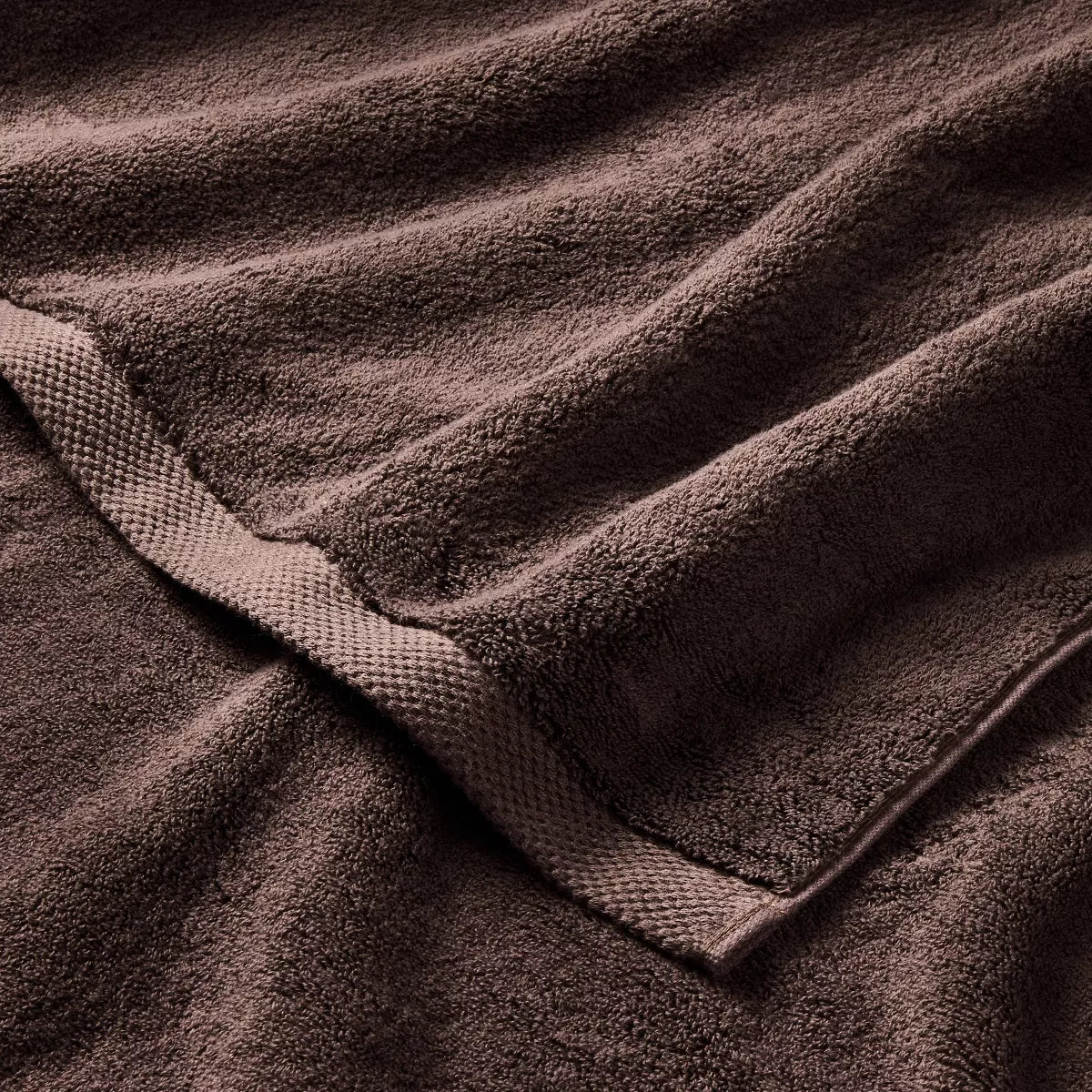2pk Organic Hand Towel Brown - Casaluna