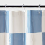 13pc PEVA Checkerboard Shower Curtain and Rings Set Multi - Room Essentials