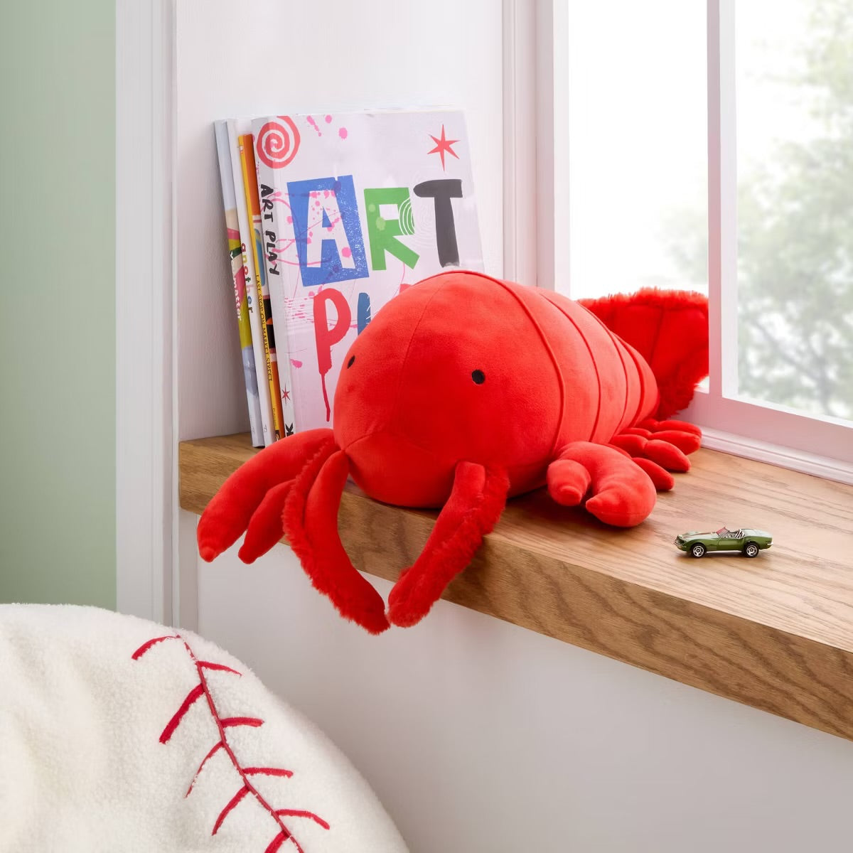 Lobster Weighted Plush Kids' Throw Pillow Red - Pillowfort