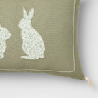 Lumbar Easter Bunny Applique with Tassels Army Green - Threshold Design with Studio McGee