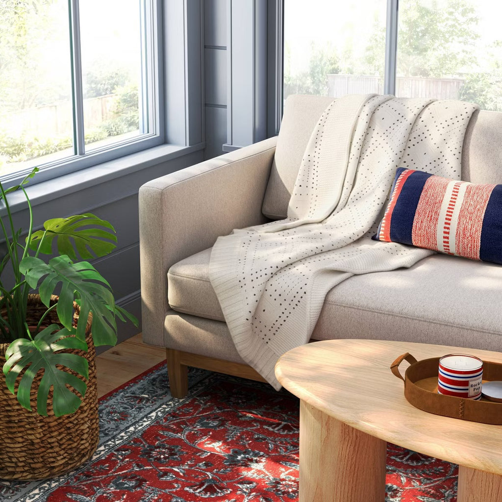 Knit Throw Blanket Ivory - Threshold