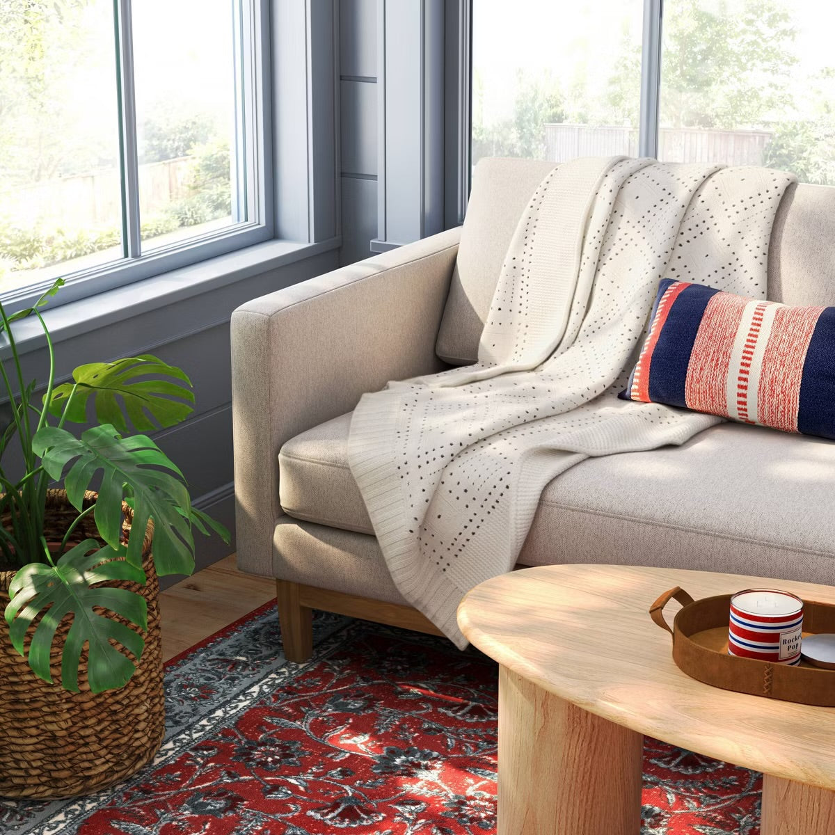 Knit Throw Blanket Ivory - Threshold