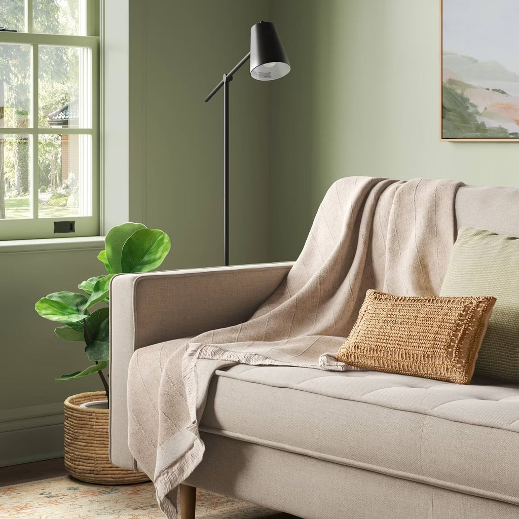 Lumbar Palm Weave Pillow - Threshold