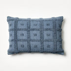 Tufted Geo Lumbar Throw Pillow Steel - Threshold designed with Studio McGee
