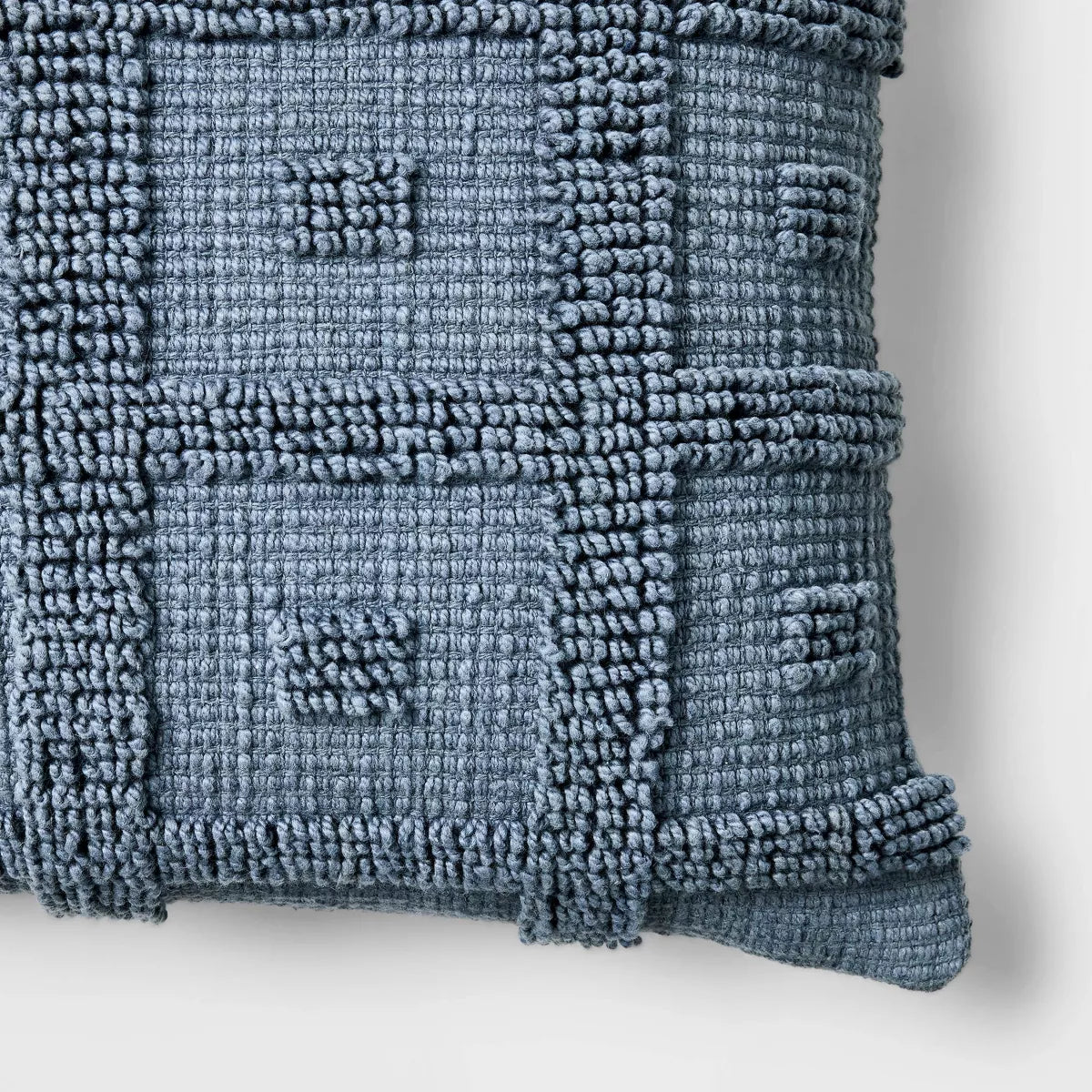 Tufted Geo Lumbar Throw Pillow Steel - Threshold designed with Studio McGee