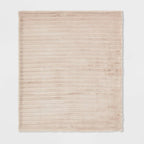 Textured Faux Fur Reversible Throw Blanket Neutral - Threshold