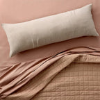 European Flax Linen Body Pillow Cover Natural Undyed - Casaluna