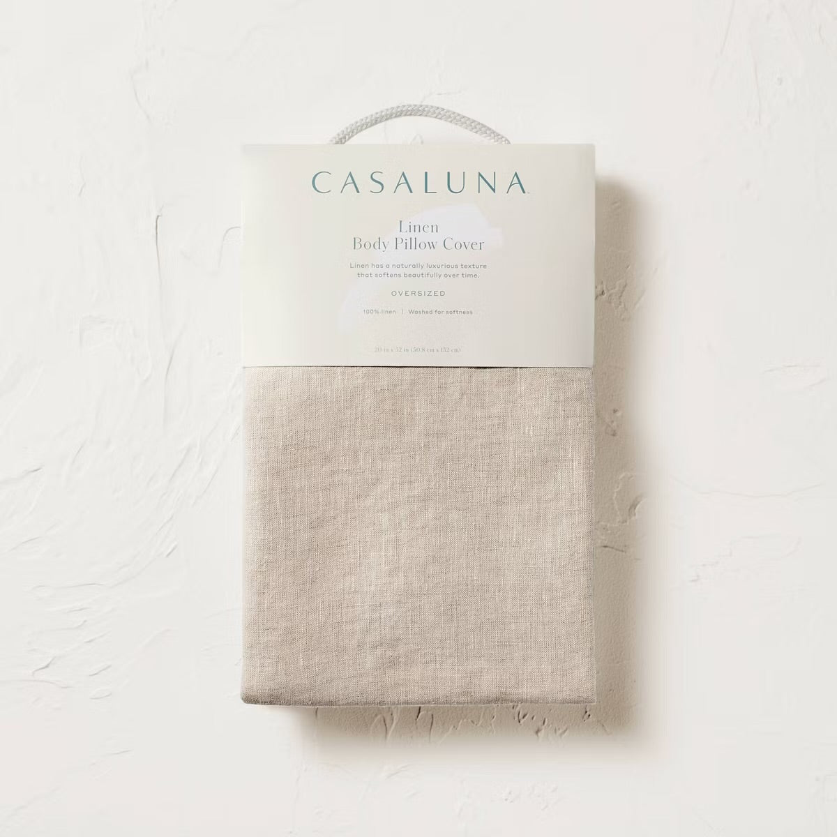 European Flax Linen Body Pillow Cover Natural Undyed - Casaluna
