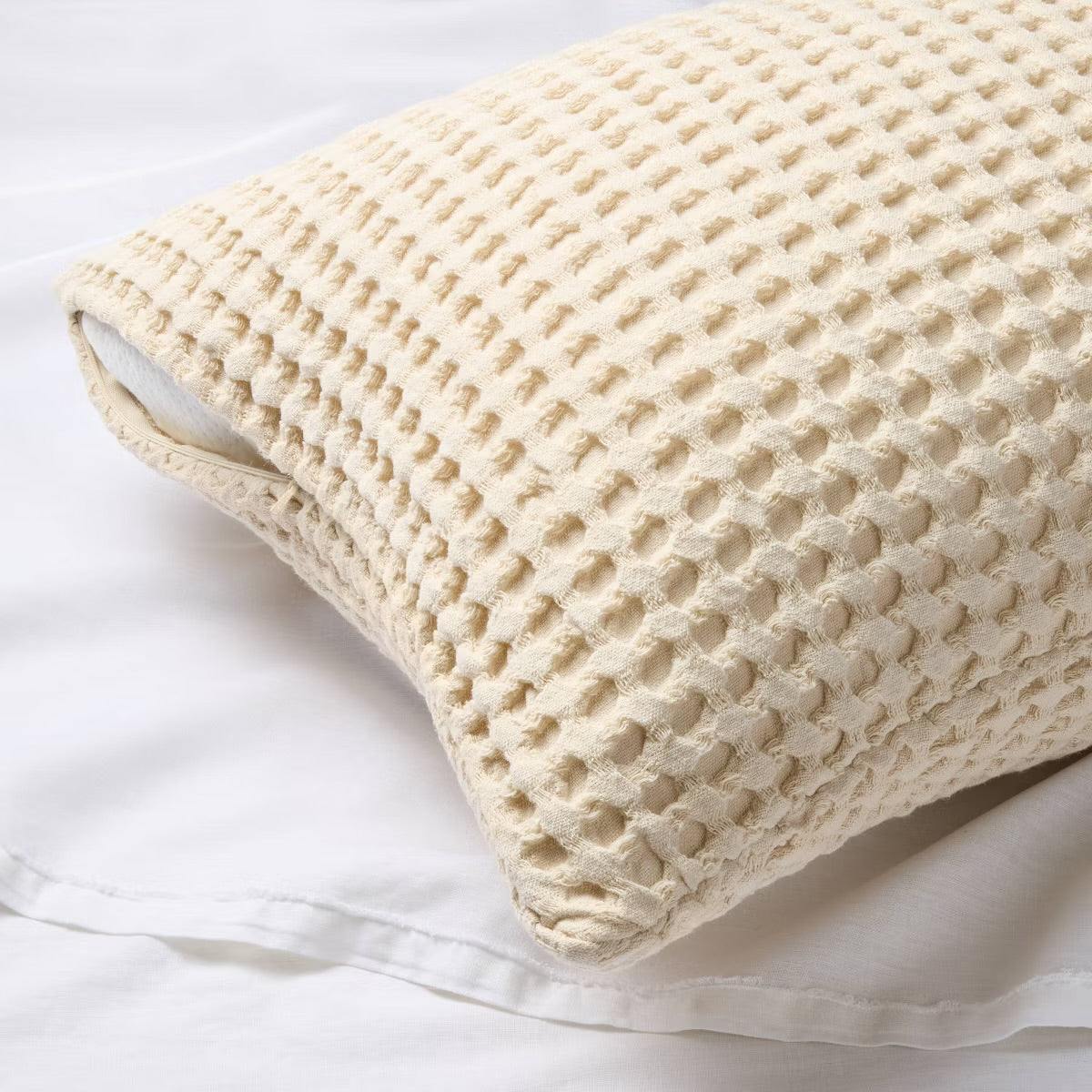 Waffle Body Pillow Cover Natural - Casaluna