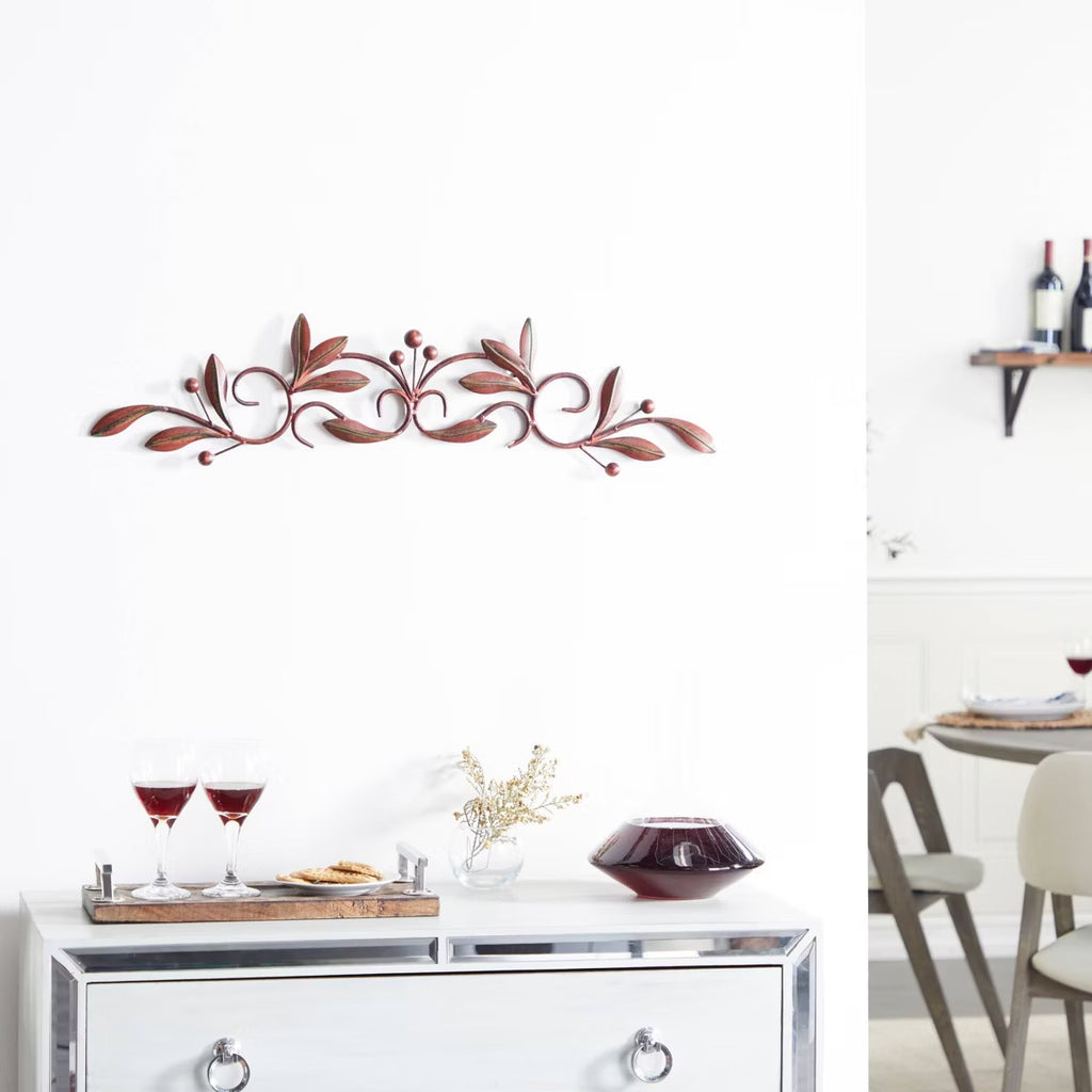 Metal Leaf Wall Decor Brown - Olivia & May