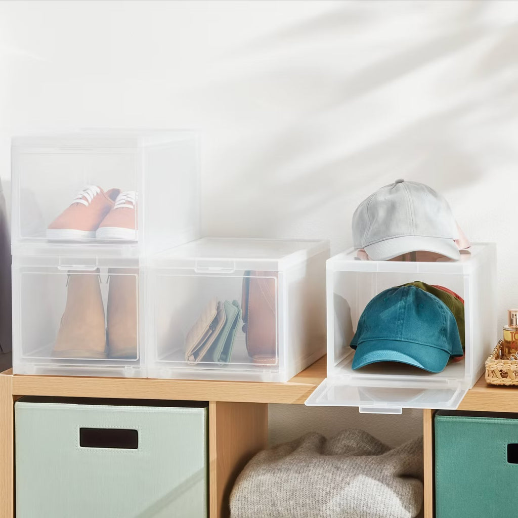 Stackable Small Bin Front Opening Clear - Brightroom